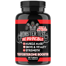 Monster Test Red Label Mens Testosterone Booster Male Vitality 90ct picture