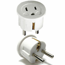 1  PC US USA To EU Euro Europe Power Jack Wall Plug Converter Travel Adapter picture