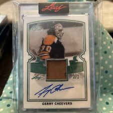 GERRY CHEEVERS 2022 Leaf Art Of Hockey Visual Art Relic Autograph 3/3 picture