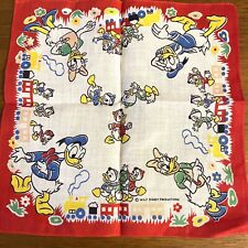 Vintage Child’s Hankie Handkerchief Walt Disney Donald Daisy Duck 8” picture
