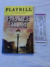 Paradise Square Broadway Playbill March 2022  Ethel Barrymore Theatre - Ticket picture