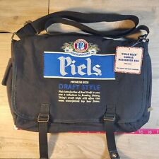 Piels Beer Black Canvas Messenger Bag Pabst Brewing Company Vintage Anniversary picture