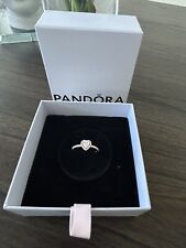 Authentic PANDORA 14K Solid Gold Elevated Heart Ring 159139C01 Size 56/7,5 picture