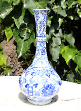 Vintage Chinese Blue and White Long Neck Porcelain Bud Vase 10