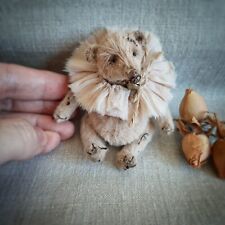 Ooak teddy bear vintage style, stuffed animal. Beige eddy bear. Handmade bear. picture