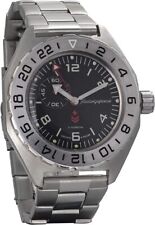 Vostok Komandirskie GMT 650539 Russian Military Watch Automatic Black Dial picture