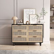 6-Drawers Rattan Storage Cabinet for Bedroom,Living Room picture