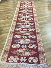 Vintage Kilim Hand Knotted Antique Oushak Turkish Anatolian Oriental Area Rug3x9 picture