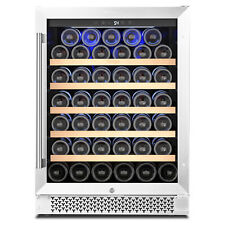 Yeego 24” Wine Refrigerator Cooler Fridge 52 Bottles Wine Fridge Freestanding  picture