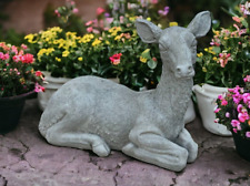 Massive Deer Garden Statue Laying Fawn Figure Outdoor Animal Decoration 14