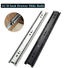 1 Pair Ball Bearing Slide Rail Extension Cabinet Drawer Runners Slider 10-20inch picture