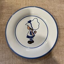 LOUISVILLE STONEWARE Vintage Girl In Bonnet Child’s Plate picture