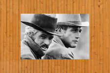 BUTCH CASSIDY AND THE SUNDANCE KID B&W VINTAGE MOVIE POSTER PRINT 24x36 9 MIL  picture
