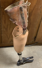 Vtg Prosthetic Left Leg Foot Artificial Limb Amputee Leather Lace Up Thigh (SH) picture