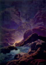 Moonlight-Parrish 22x30 Maxfield Parrish Art Deco Print Hand Numbered Edition picture