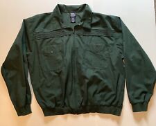 John Blair Fine Menswear Vintage Green Zip Up Shirt Jacket Size XL picture