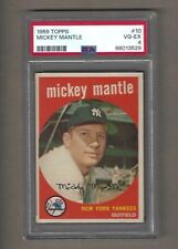 1959   TOPPS  MICKEY  MANTLE  #  10   PSA  4 picture