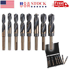 8 PCS HSS Cobalt Silver and Deming Drill Bits Set Large Size 9/16 inch to 1 inch picture
