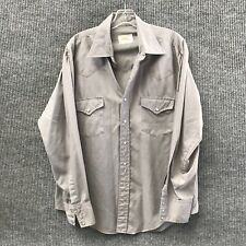 VTG Ely Wagon Boss Long Sleeve Pearl Snap Shirt Men's L Grey picture