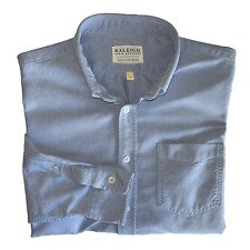 Raleigh Denim Workshop Men's Sz. M Blue Oxford L/S Shirt w/Button-down Collar picture