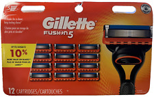 Gillette Fusion 5 Razor Blade refills New Packs of 12 Cartridges Factory Sealed picture