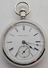 Antique Working 1882 ILLINOIS Victorian Gents 11J Silver Pocket Watch 18s picture