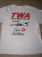 Rare Vintage  TWA Trans World Airlines Airplane T Shirt Size XL picture