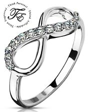 Girl's Infinity Promise Ring Gem Paved - Women's Infinity Ring picture