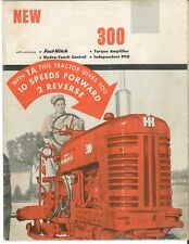IH McCormick Farmall 300 w/ 2 Point Fast Hitch Tractor Color Brochure TA IPTO picture