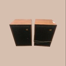 UNTESTED Vintage Wharfedale Stereo Pair Wooden Speakers 60s-70s picture
