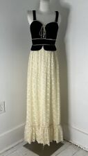 Vintage Candi Jones 70s Corset Bodice Maxi Dress  picture
