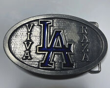 Viva La Raza Pewter Belt Buckle: Mint Condition, Design/ Made By Artisan, 2005 picture