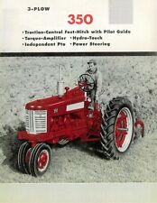 IH McCormick Farmall 350 w/ 2 Point Fast Hitch Tractor Color Brochure TA IPTO  picture