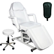 WHITE Height Adjustable Electric Massage Facial Bed Beauty Spa Salon Equipment picture