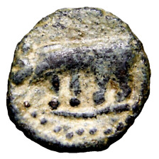 VERY RARE Judaea Dichalkon Barbarous Issue of Alexandria Trajan HIPPO Roman Coin picture