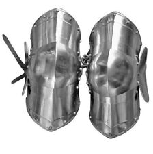 Pair Of Leg Medieval Knee Greaves, Knee Protection Armor Wearable Knee Armor picture