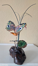 Bovano Tabletop Handmade Butterfly W- Flowers on Manzanita Wood 8