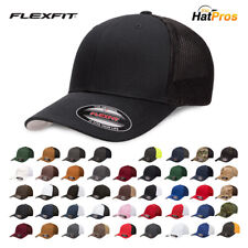 Flexfit Trucker Hat 6511 Fitted Mesh Baseball Cap Plain Blank Flex Fit OSFM picture
