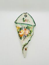 Vintage ABC Bassano Italian Wall Pocket Ceramic Handpainted Floral B2 picture