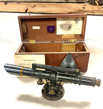 Vintage K&E Keuffel & Esser Paragon Brass Surveyor Equipment & Box (EY) picture