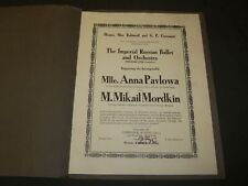 1910 ANNA PAVLOWA - MIKAIL MORDKIN FIRST AMERICAN TOUR PROGRAM - J 5153 picture