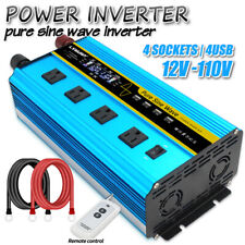 3000W 6000W Pure Sine Wave Power Inverter DC 12V to AC 110V 120V Converter 4USB picture