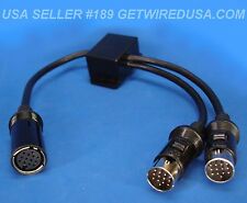 13-PIN Y ADAPTER SPLITTER 2 MALE 1 FEMALE CABLE ROLAND PLANET WAVES US SELLER picture