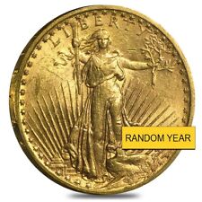 $20 Gold Double Eagle Saint Gaudens - Brilliant Uncirculated BU (Random Year) picture