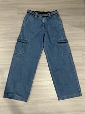 Vintage 90s Lee Pipes Baggy Cargo Skate Jeans 28 JNCO Southpole Kikwear picture