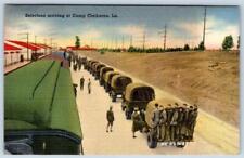 1943 WWII SELECTEES ARRIVING AT CAMP CLAIBORNE LOUISIANA LA*PVT T F HIGGINS EUTC picture