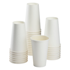 Karat 16oz Paper Hot Cups - White (90mm) - 1,000 ct, C-K516W picture