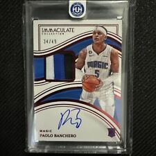 2022-23 Immaculate PAOLO BANCHERO #105 Rookie Patch Auto Red RPA /49 picture