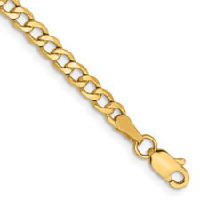 14K Yellow Gold 7 inch 1.85mm Curb Chain Bracelet picture