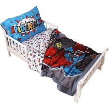Marvel Spider-Man Comic Toddler Sheet Set for Kids - 3 Piece Bedding Set picture